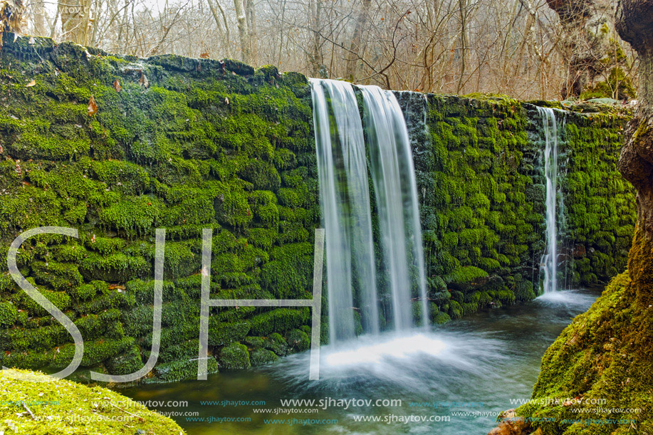 Deep forest Waterfall on Crazy Mary River, Belasitsa Mountain, Bulgaria